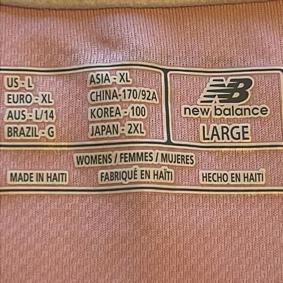 New Balance Pink with White Trim Athletic Tank - Size Large - Picture 5 of 8